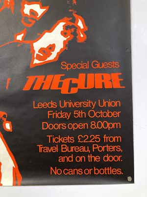 Lot 270 - SIOUXSIE AND THE BANSHEES / THE CURE - LEEDS POSTER 1979.