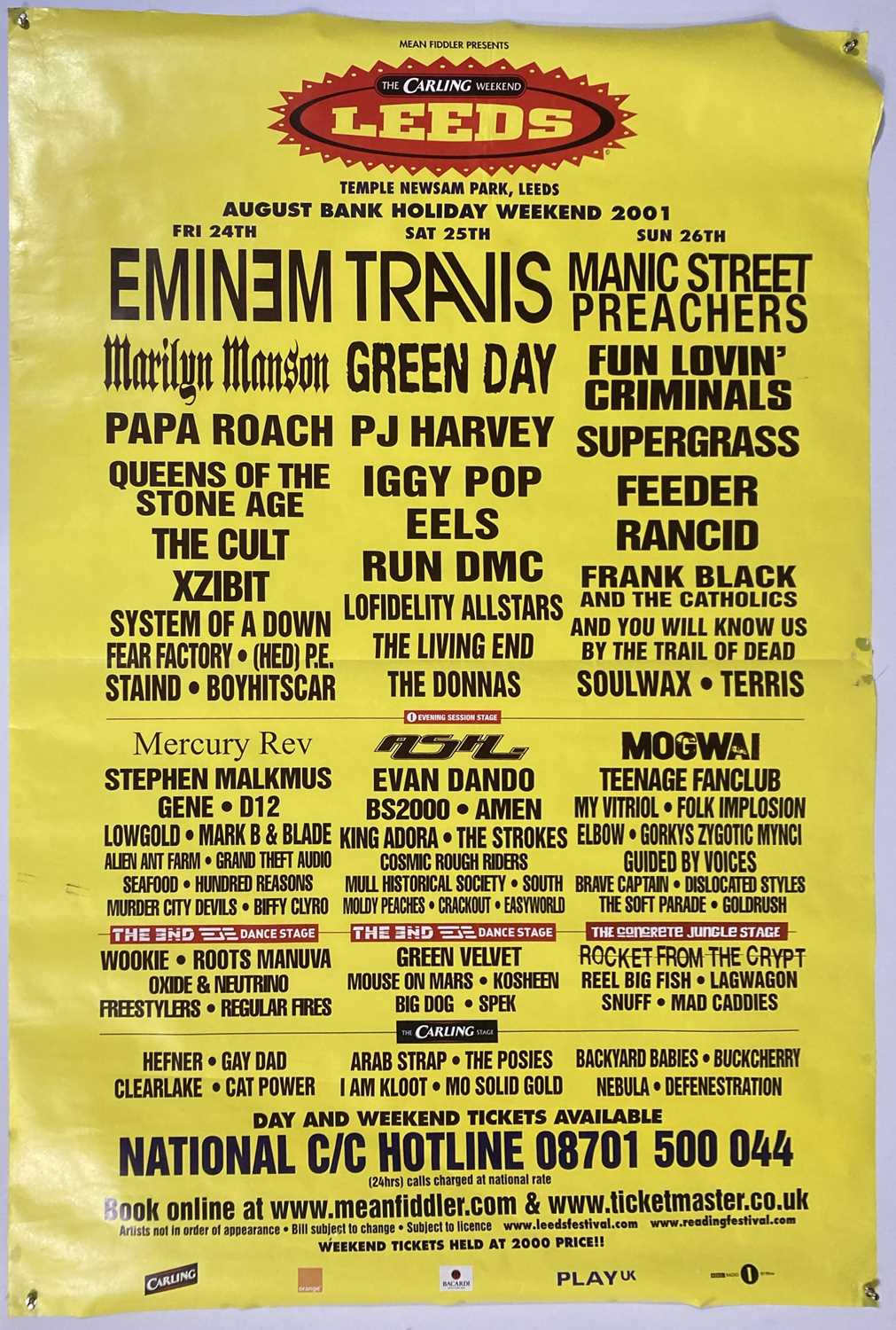 Lot 271 - READING AND LEEDS FESTIVAL - C 1990S/00S POSTERS.