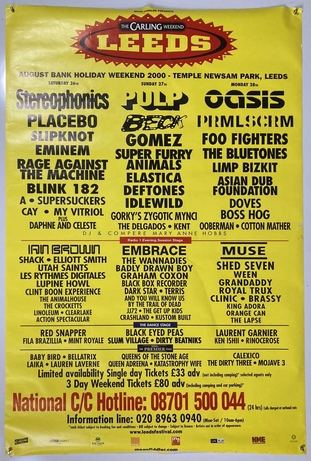 Lot 271 READING AND LEEDS FESTIVAL C 1990S 00S Lot 271 reading and leeds festival c 1990s 00s