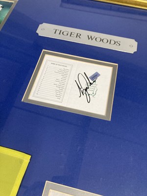 Lot 70 - TIGER WOODS - FRAMED SIGNED PRESENTATION.