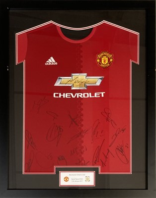 Lot 11 - MANCHESTER UNITED - FULLY SIGNED 2017 SHIRT.