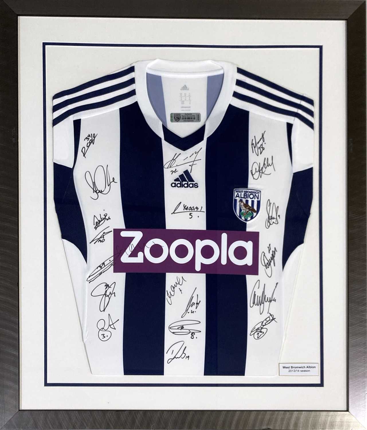 Lot 12 - SIGNED FOOTBALL MEMORABILIA - WEST BROMWICH ALBION SHIRT.