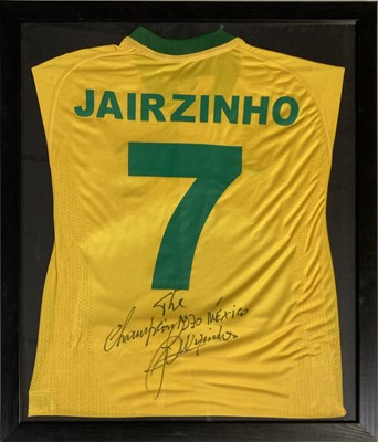 Lot 13 - FOOTBALL INTEREST - JAIRZINHO SIGNED BRAZIL SHIRT.