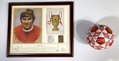 Lot 15 - FOOTBALL MEMORABILIA - MANCHESTER UNITED RELATED ITEMS INC GEORGE BEST.