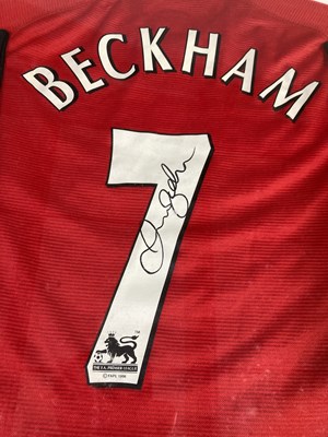 Lot 18 - FOOTBALL MEMORABILIA - DAVID BECKHAM/WAYNE ROONEY SIGNED.