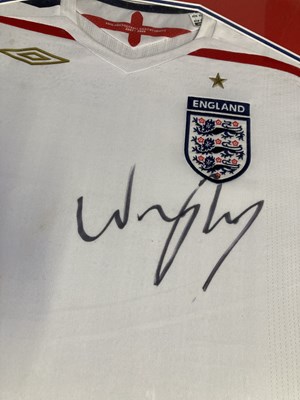 Lot 18 - FOOTBALL MEMORABILIA - DAVID BECKHAM/WAYNE ROONEY SIGNED.