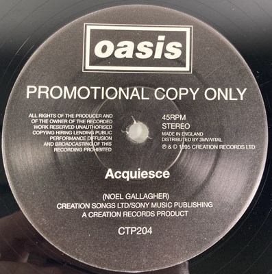 Lot 30 - OASIS - ACQUIESCE 12" (UK PROMO - CTP 204)