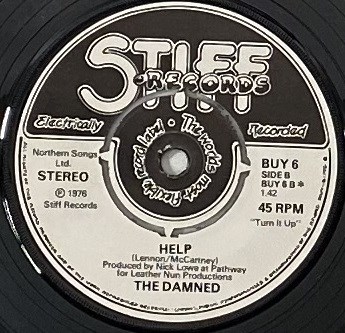 Lot 77 - THE DAMNED - NEW ROSE / HELP (ORIGINAL UK PRESSING - STIFF RECORDS - BUY 6)