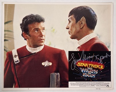 Lot 97 - STAR TREK INTEREST - LEONARD NIMOY 'SPOCK' SIGNED LOBBY CARD