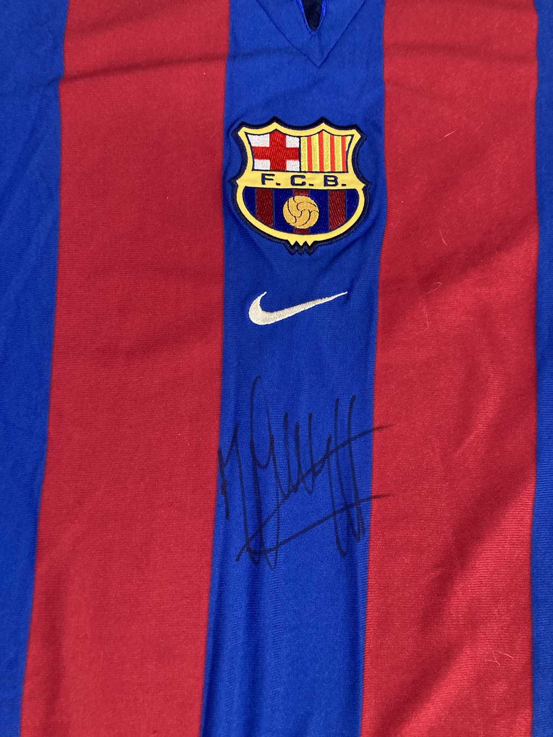 Lot 22 FOOTBALL MEMORABILIA BARCELONA SHIRT SIGNED