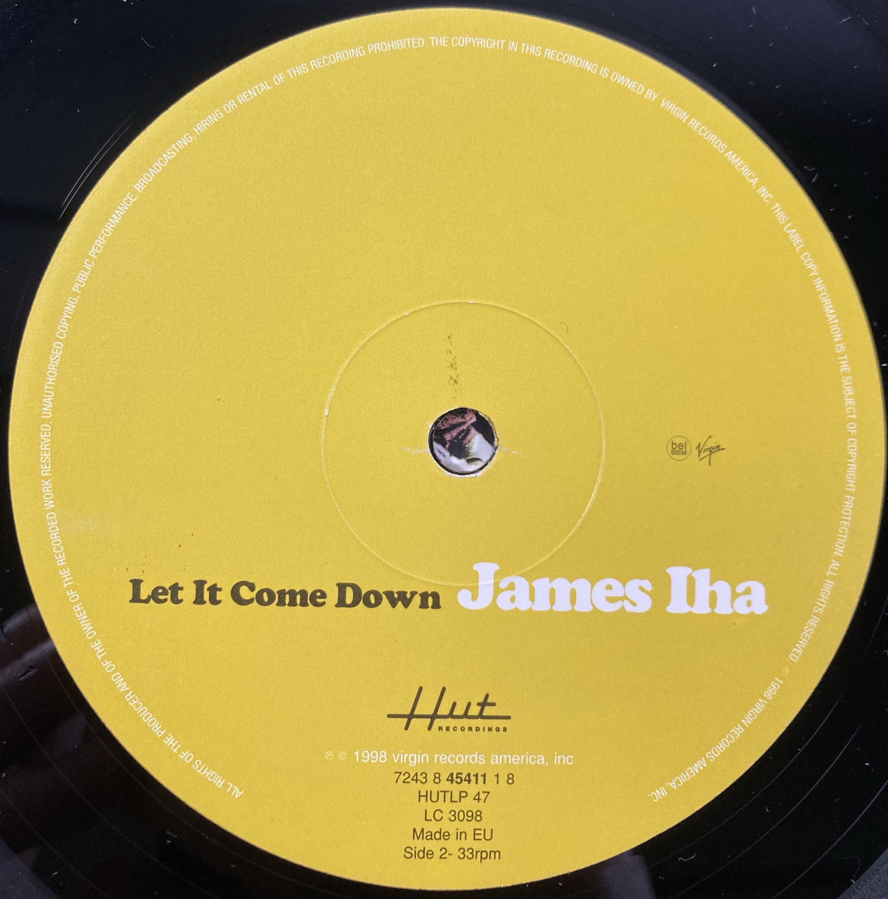 Lot 132 - JAMES IHA - LET IT COME DOWN LP (1998