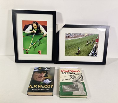 Lot 60 - SIGNED SPORTING MEMORABILIA  - AP MCCOY / RONNIE O'SULLIVAN SIGNED ITEMS.