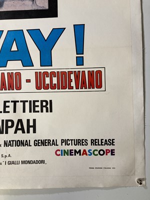 Lot 144 - GETAWAY! (1972) STEVE MCQUEEN - TWO-SHEET ITALIAN FILM POSTER.