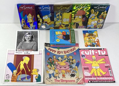 Lot 99 - THE SIMPSONS - MATT GROENING / NANCY CARTWRIGHT SIGNED ITEMS.