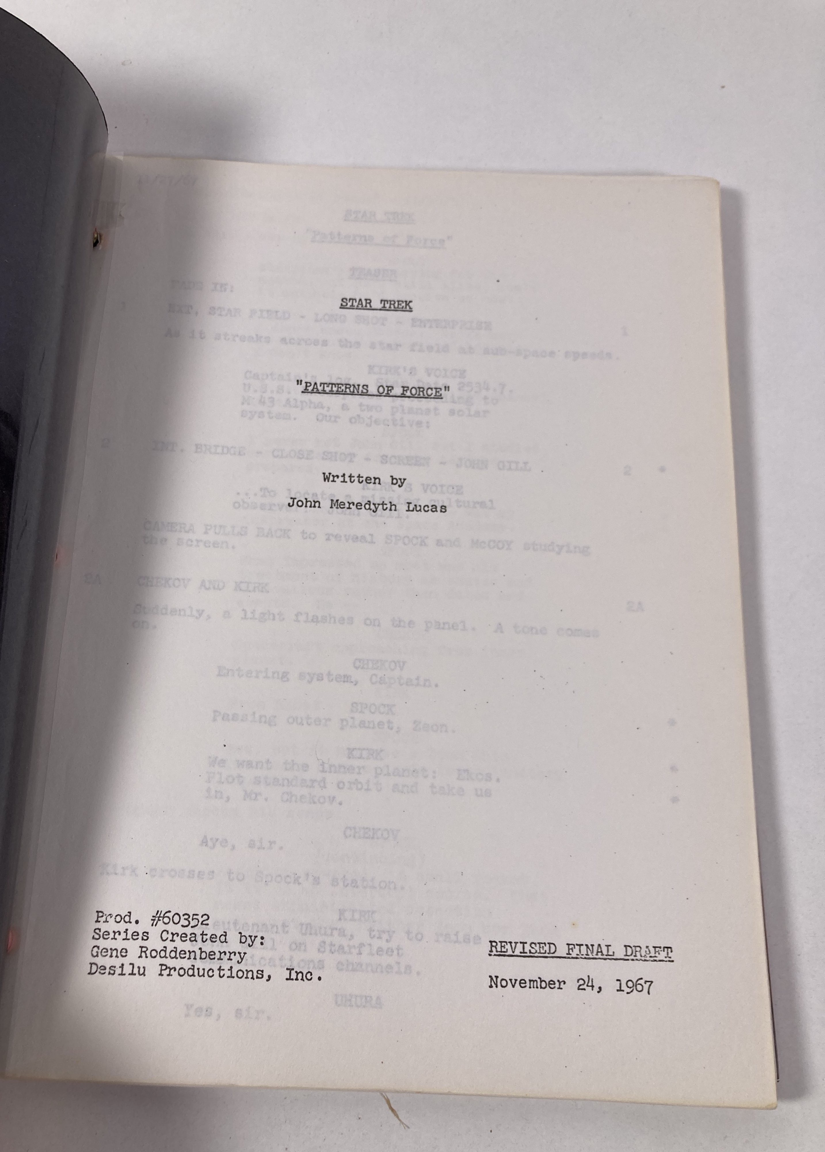 Lot 229 STAR TREK PATTERNS OF FORCE ORIGINAL lot-229-star-trek-patterns-of-force-original