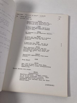 Lot 229 - STAR TREK - PATTERNS OF FORCE - ORIGINAL 1967 SCRIPT.