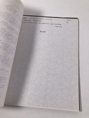 Lot 229 - STAR TREK - PATTERNS OF FORCE - ORIGINAL 1967 SCRIPT.