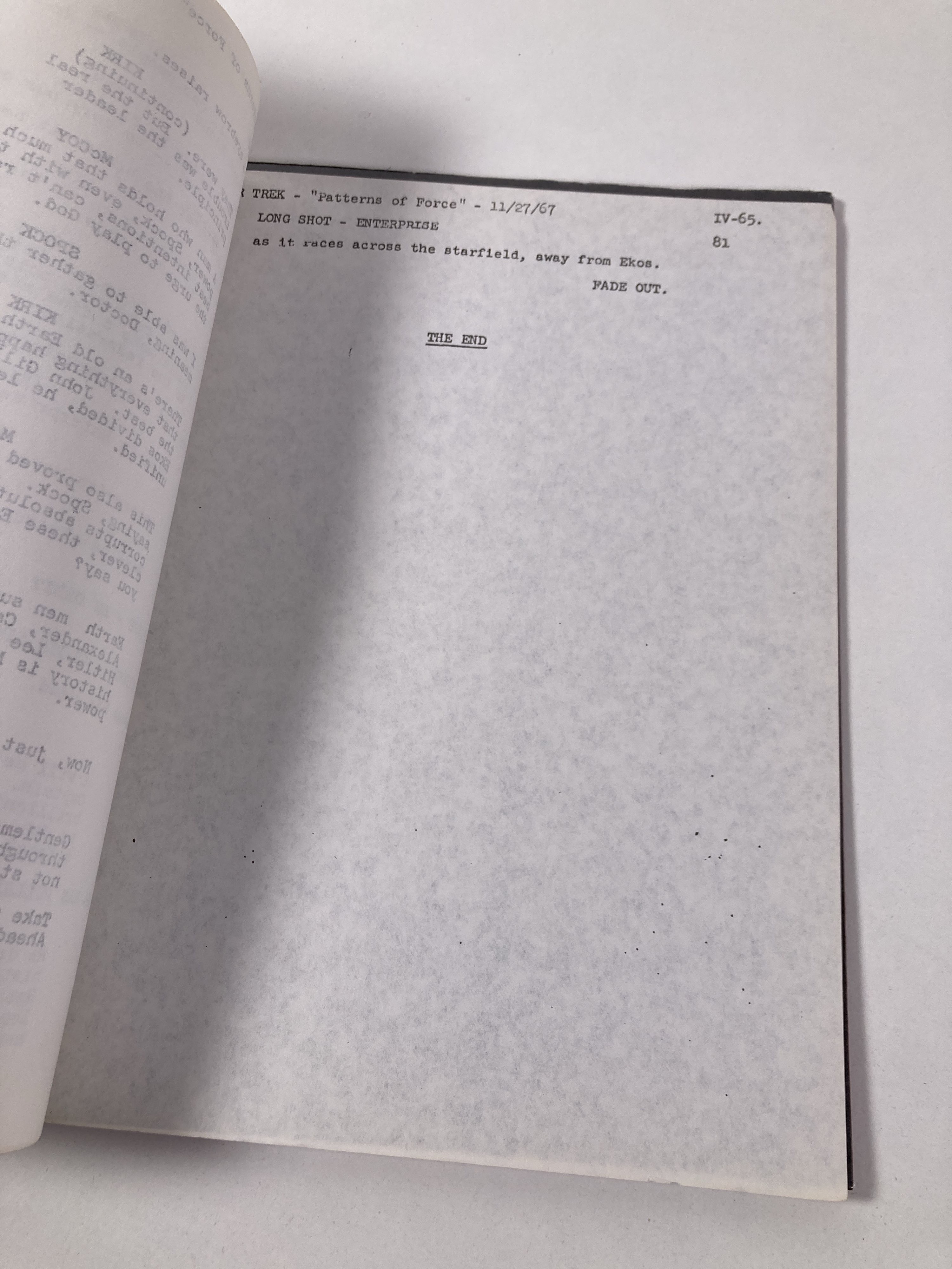 Lot 229 STAR TREK PATTERNS OF FORCE ORIGINAL lot-229-star-trek-patterns-of-force-original