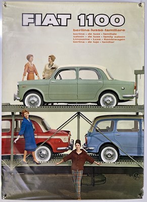 Lot 215 - AUTOMOBILES / ADVERTISING POSTER - ORIGINAL ITALIAN FIAT 1100 POSTER. ﻿