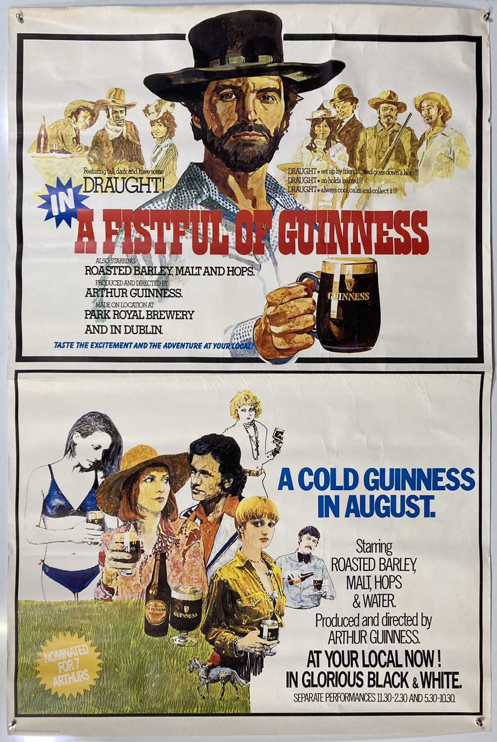 Lot 216 - ADVERTISING POSTER - A FISTFUL OF GUINNESS. ﻿