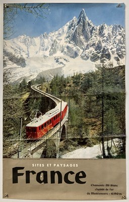 Lot 218 - TRAVEL POSTER - FRANCE C 1960S - MONT BLANC.