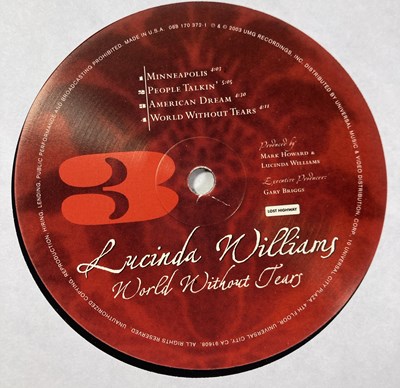 Lot 164 - LUCINDA WILLIAMS - LP PACK