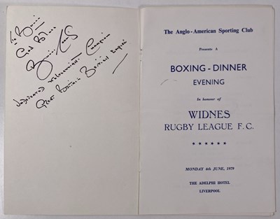 Lot 31 - EVERTON INTEREST - DIXIE DEAN & MORE SIGNED SPORTING CLUB DINNER MENU.