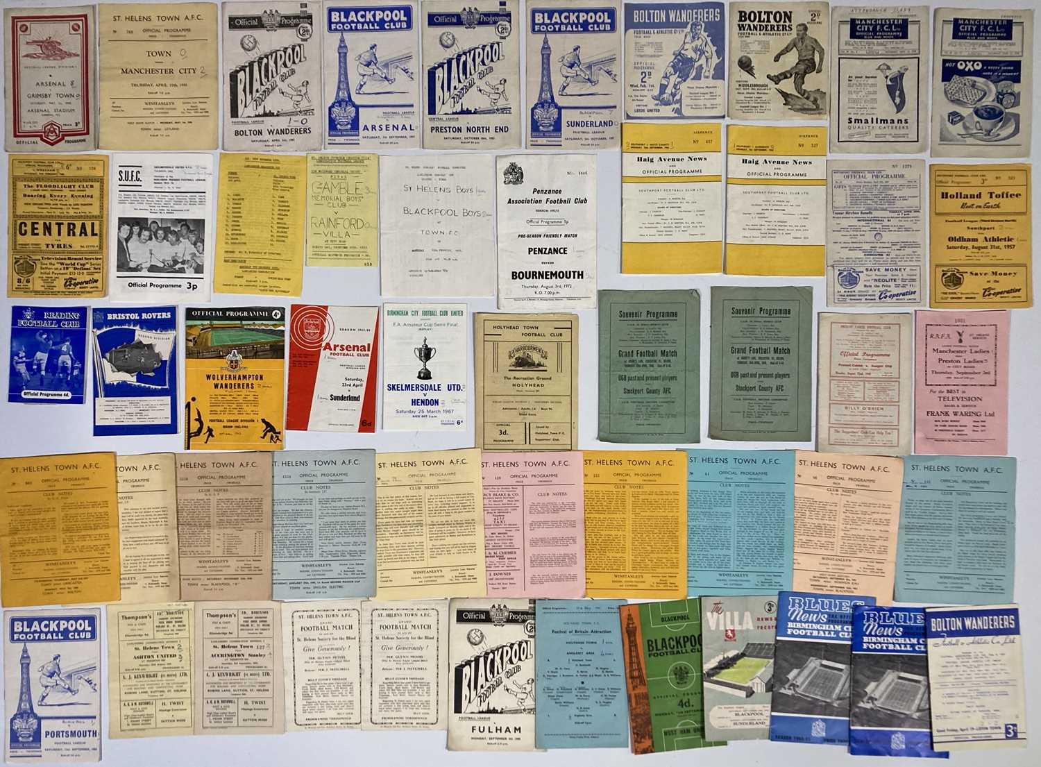 Lot 33 - 40s/50s/60s MIXED FOOTBALL PROGRAMMES.