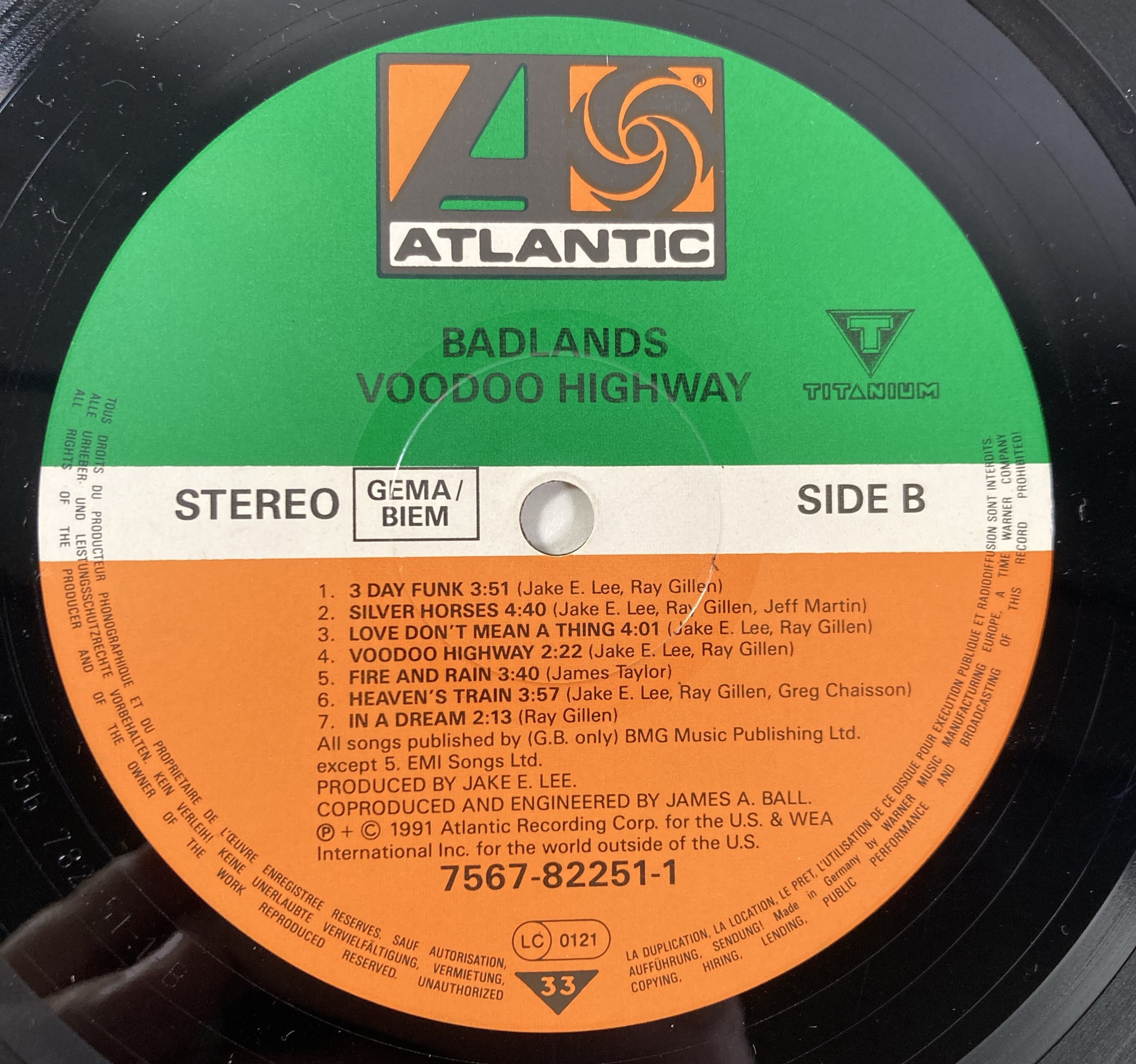 Lot 178 - BADLANDS - VOODOO HIGHWAY (7567-82251-1)