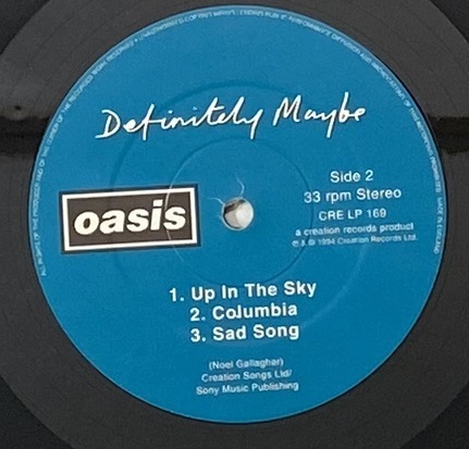 Lot 127 - OASIS - DEFINITELY MAYBE LP (UK OG - DAMONT