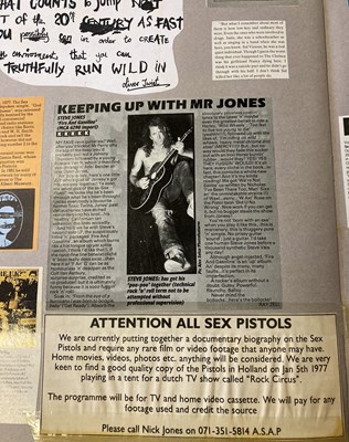 Lot 264 - SEX PISTOLS AND PIL SCRAPBOOKS