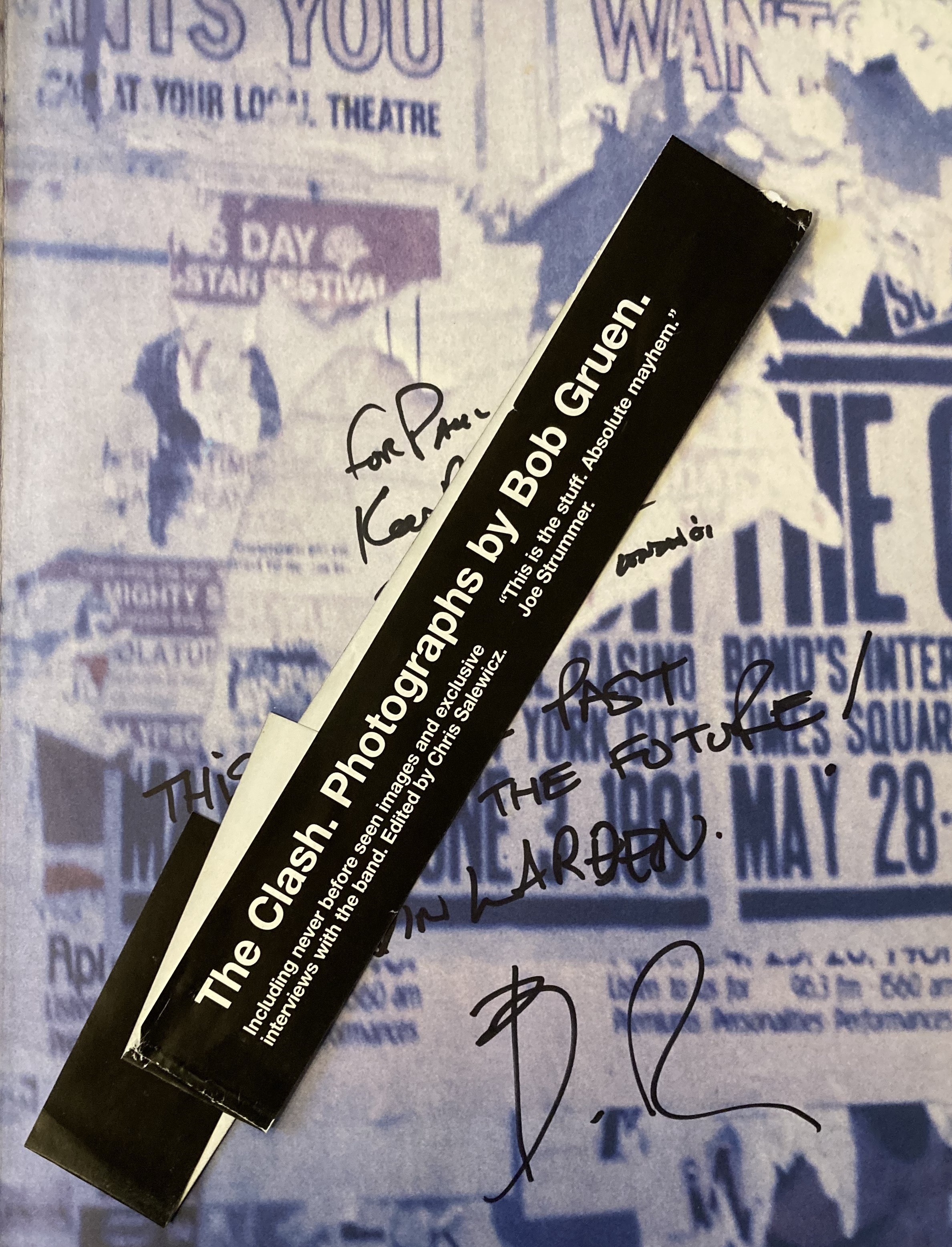 Lot 317 - THE CLASH - PHOTOGRAPHS BY BOB GRUEN SIGNED