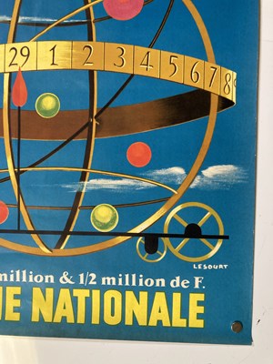 Lot 229 - VINTAGE FRENCH LOTERIE NATIONALE POSTER - ART BY LESOURT.