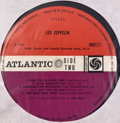 Lot 202 - LED ZEPPELIN - PLUM ATLANTIC LABELS - LP PACK