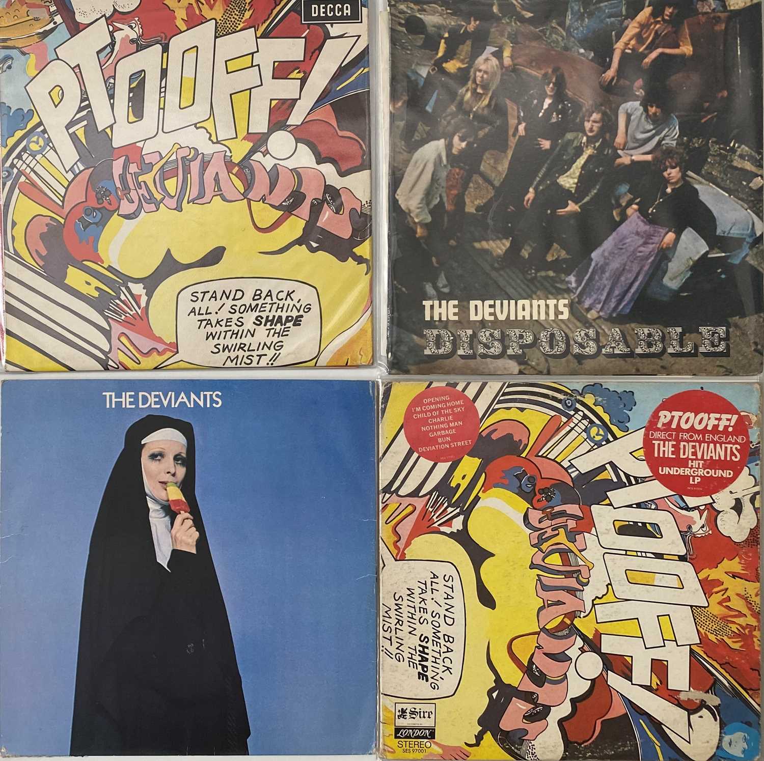 Lot 210 - THE DEVIANTS - LP COLLECTION