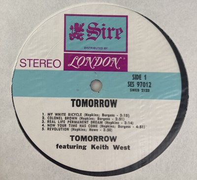 Lot 215 - TOMORROW - TOMORROW FEATURING KEITH WEST LP (ORIGINAL US COPY - SIRE SES 97012)