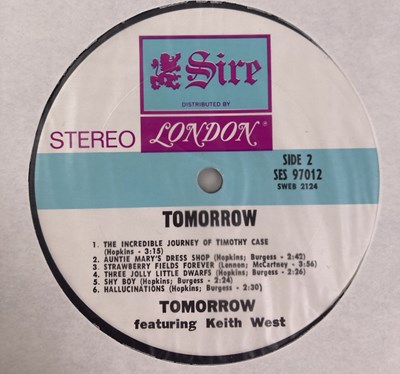 Lot 215 - TOMORROW - TOMORROW FEATURING KEITH WEST LP (ORIGINAL US COPY - SIRE SES 97012)