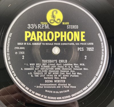 Lot 218 - DEENA WEBSTER - TUESDAY'S CHILD LP (ORIGINAL UK STEREO COPY - PCS 7052)