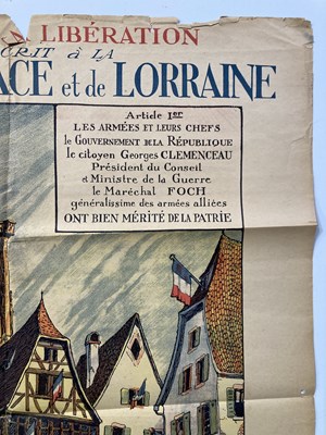 Lot 232 - PROPAGANDA POSTER - LIBERATION OF ALSACE, 1917.