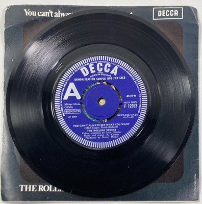 Lot 253 - THE ROLLING STONES - HONKY TONK WOMEN C/W YOU CAN'T ALWAYS GET WHAT YOU WANT 7" - ORIGINAL UK DEMO (DECCA F 12952)