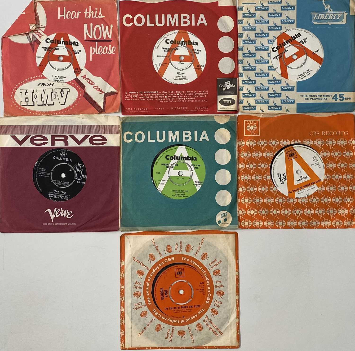 Lot 273 - GEORGIE FAME - ORIGINAL UK 7" COLLECTION (MAINLY DEMOS)