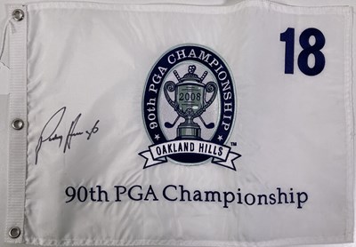 Lot 75 - GOLF MEMORABILIA - FLAGS SIGNED BY CHAMPIONSHIP WINNERS.