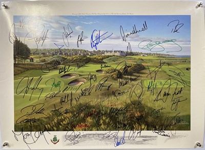 Lot 86 - GOLF MEMORABILIA - MULTI SIGNED GRAEME BAXTER PRINT.