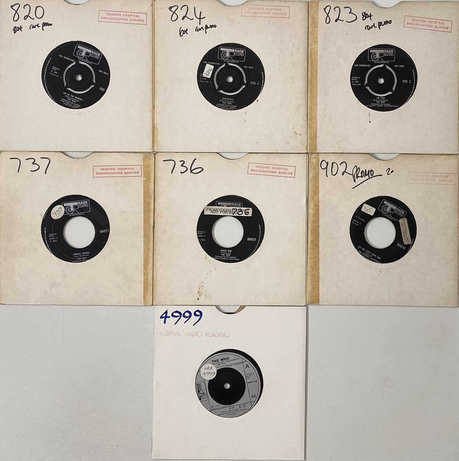 Lot 282 - THE WHO / JIMI HENDRIX - 7" PROMOS PACK