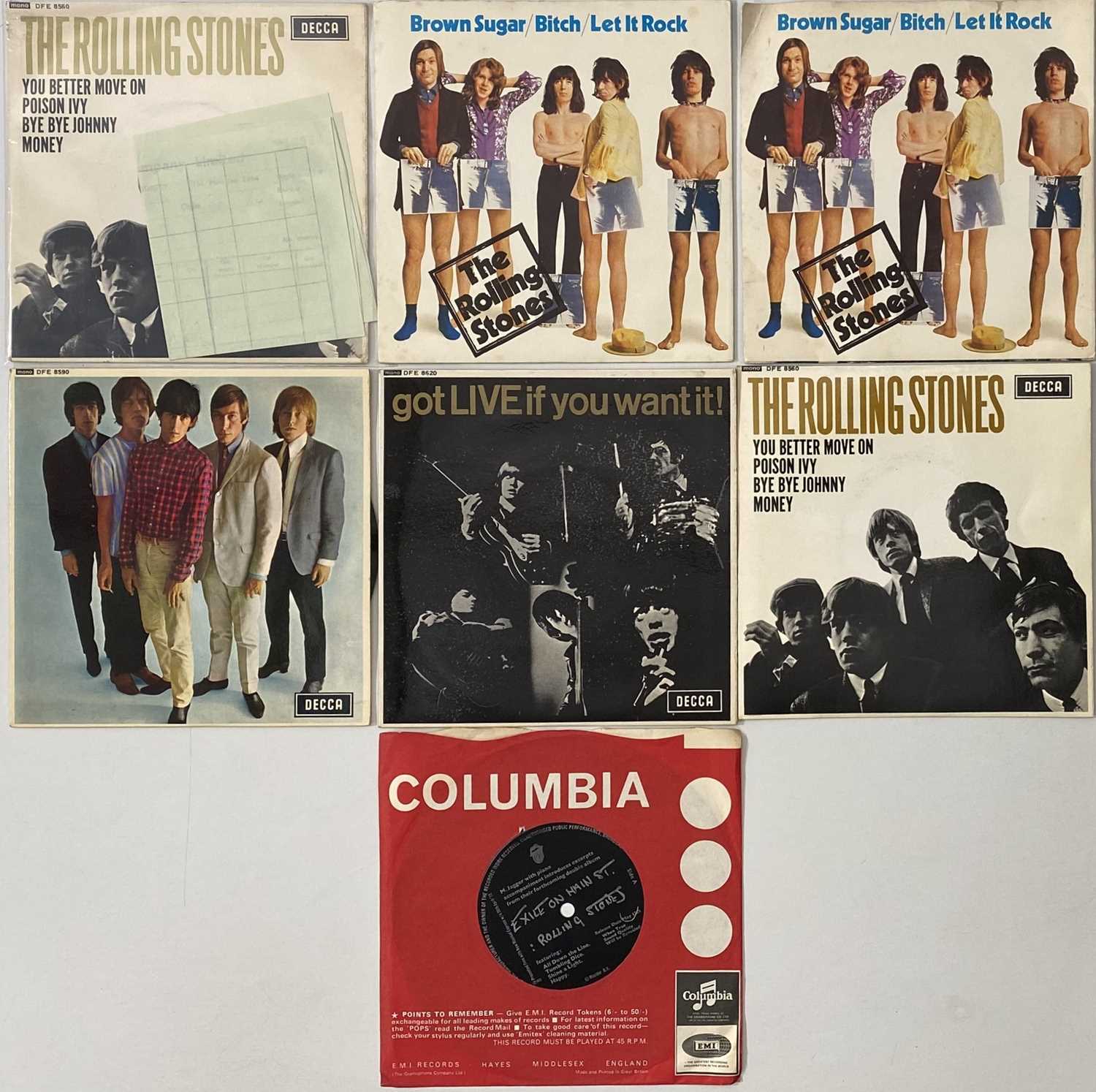 Lot 296 - THE ROLLING STONES - EPs PACK