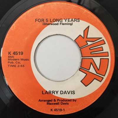 Lot 59 - LARRY DAVIS - FOR 5 LONG YEARS/ I'VE BEEN HURT SO MANY TIMES 7" (US SOUL - KENT K4519)