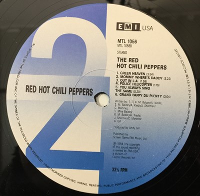 Lot 242 - THE RED HOT CHILI PEPPERS - S/T LP (UK OG W/ PRESS RELEASE INSERT - EMI USA MTL-1056)