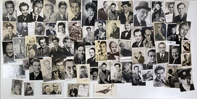 Lot 101 - 20TH CENTURY MALE STAGE/SCREEN STARS - SIGNED POSTCARDS.