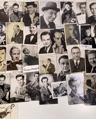 Lot 101 - 20TH CENTURY MALE STAGE/SCREEN STARS - SIGNED POSTCARDS.