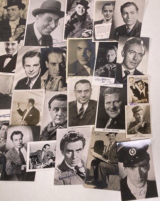 Lot 101 - 20TH CENTURY MALE STAGE/SCREEN STARS - SIGNED POSTCARDS.